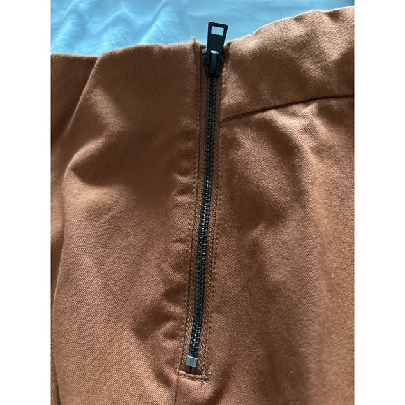 EVERLANE Size 4 Pants Cotton Brown Brick Color Zipper Tapered Leg - Picture 10 of 10